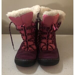 Jambu Girls Phylox  Boots Size 3 M JBKF14-405 Leather Fur Pink
